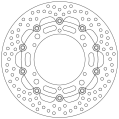 BRAKE ROTOR FLOATING HALO ROUND BLACK