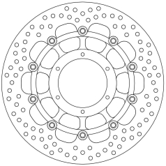 BRAKE ROTOR FLOATING HALO ROUND BLACK