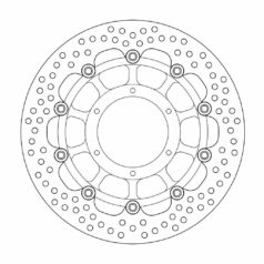 BRAKE ROTOR FLOATING HALO ROUND BLACK