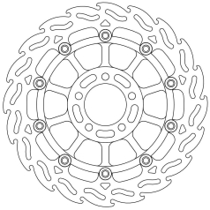 BRAKE ROTOR FLOATING FLAME BLACK