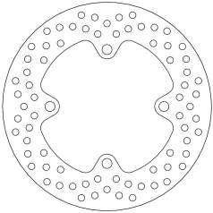 BRAKE ROTOR FIXED HALO ROUND NATURAL