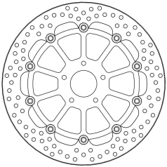 BRAKE ROTOR FLOATING HALO ROUND BLACK