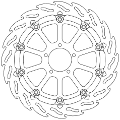 BRAKE ROTOR FLOATING FLAME BLACK