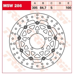 BRAKE ROTOR FIXED 305 ROUND FRONT