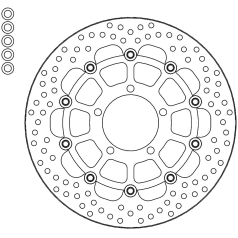BRAKE ROTOR FLOATING HALO ROUND BLACK