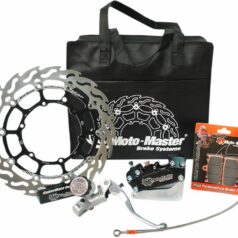 BRAKE KIT SM RACE: 320mm FLOATING FLAME,4-PISTON CALIPER/BRACKET,BRAKE PADS/LINE,RADIAL MASTER CYL.