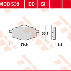 BRAKE PAD ORGANIC SCOOTER -125