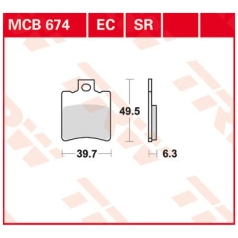 BRAKE PAD ORGANIC SCOOTER -125