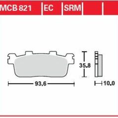 BRAKE PAD ORGANIC SCOOTER -125