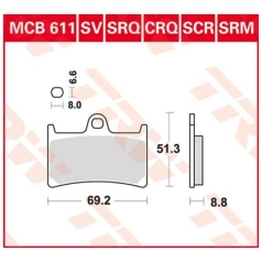 BRAKE PAD CRQ HYPER-CARBON RACING
