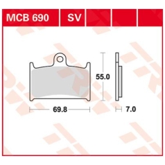 BRAKE PAD SV SINTER PERFORMANCE STREET