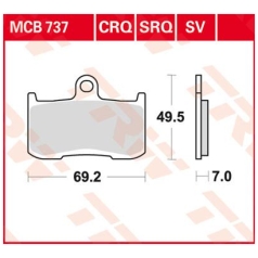 BRAKE PAD SV SINTER PERFORMANCE STREET