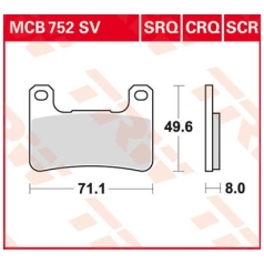 BRAKE PAD SV SINTER PERFORMANCE STREET