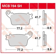 BRAKE PAD SH SINTER PERFORMANCE STREET & ROAD TRACKS