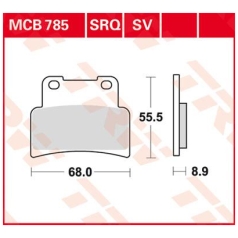 BRAKE PAD SV SINTER PERFORMANCE STREET