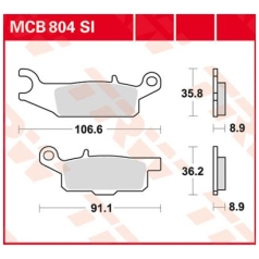 BRAKE PAD SI SINTER OFFROAD