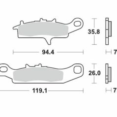 BRAKE PAD ATV SINTER PRO RACING