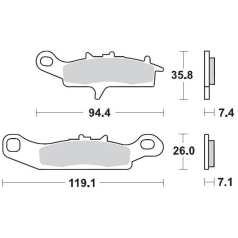 BRAKE PAD ATV SINTER PRO RACING