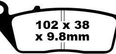 BRAKE PAD SFA-HH SERIES SINTERED METAL