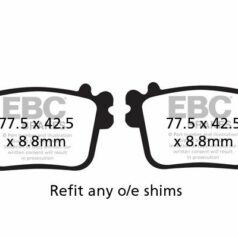 BRAKE PAD FA-V SERIES SINTERED METAL/ORGANIC COMPOUND