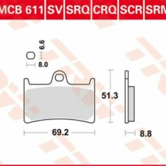 BRAKE PAD SRM SINTER SCOOTER >125
