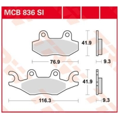 BRAKE PAD SI SINTER OFFROAD