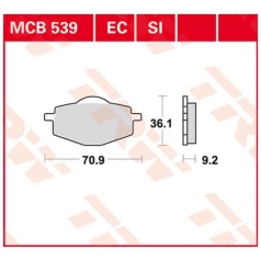 BRAKE PAD ALLROUND ORGANIC STANDARD
