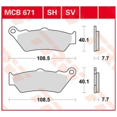 BRAKE PAD ALLROUND ORGANIC STANDARD