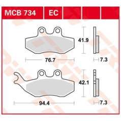 BRAKE PAD ALLROUND ORGANIC STANDARD