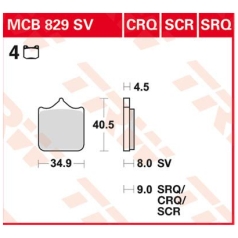 BRAKE PAD CRQ HYPER-CARBON RACING