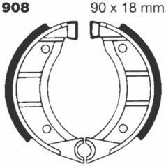 BRAKE SHOE PLAIN SERIES ORGANIC
