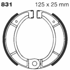BRAKE SHOE WATER GROOVED SERIES ORGANIC