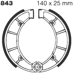 BRAKE SHOE WATER GROOVED SERIES ORGANIC