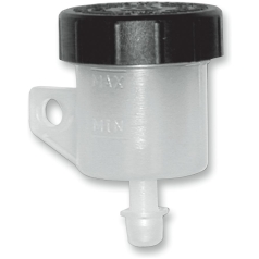 BRAKE FLUID RESERVOIR 15ML PLASTIC WHITE W/STRAIGHT OUTLET