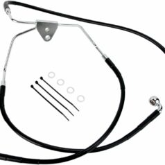 FRONT BRAKE LINE BLACK VINYL COATED STAINLESS STEEL