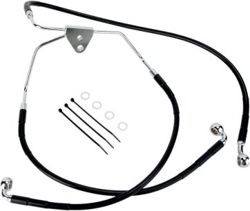 FRONT BRAKE LINE BLACK VINYL COATED STAINLESS STEEL