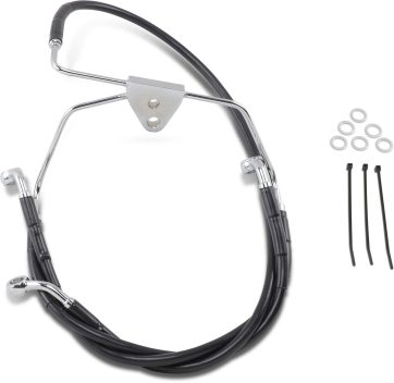 FRONT BRAKE LINE BLACK VINYL COATED STAINLESS STEEL