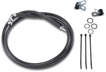 FRONT BRAKE LINE BLACK VINYL COATED STAINLESS STEEL