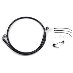 FRONT BRAKE LINE BLACK VINYL COATED STAINLESS STEEL