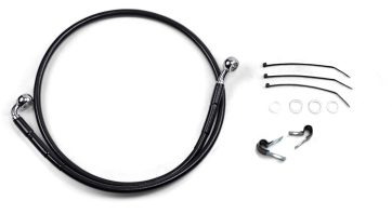 FRONT BRAKE LINE BLACK VINYL COATED STAINLESS STEEL