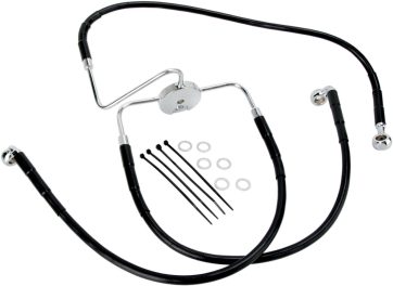 FRONT BRAKE LINE BLACK VINYL COATED STAINLESS STEEL