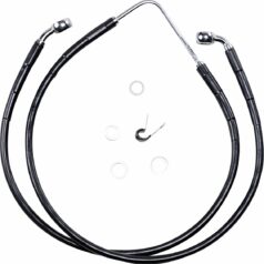 FRONT BRAKE LINE BLACK VINYL COATED STAINLESS STEEL