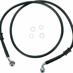 FRONT BRAKE LINE BLACK VINYL COATED STAINLESS STEEL