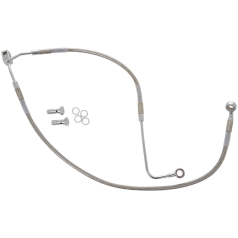BRAKE LINE STAINESS STEEL CLEAR COATED FRONT/LOWER OEM LENGTH