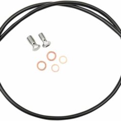 BRAKE LINE BLACK VINYL COATED STAINLESS BRAIDED FOR 12"-14" APE HANGERS