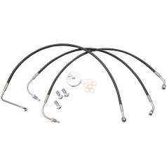 BRAKE LINE 15"-17" APE KIT BLACK