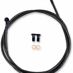 BRAKE LINE MIDNIGHT STAINLESS FOR 12"-14" APE HANGERS
