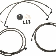 BRAKE LINE MIDNIGHT STAINLESS FOR 12"-14" APE HANGERS