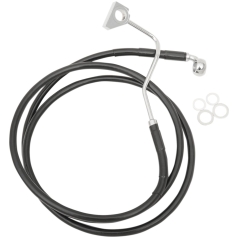 BRAKE LINE KIT FRONT STANDARD LENGTH BLACK VINYL STAINLESS STEEL