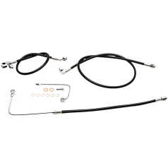 HANDLEBAR CABLE/BRAKE & CLUTCH LINE/WIRE KITS AND COMPONENTS / STAINLESS STEEL|VINYL / BLACK